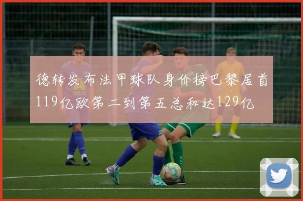 德转发布法甲球队身价榜巴黎居首119亿欧第二到第五总和达129亿
